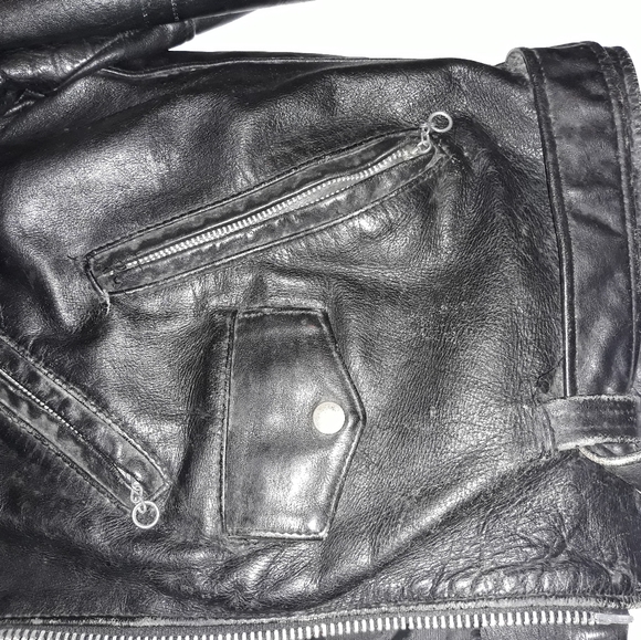 Vintage 70s leather jacket sz.44 - Picture 7 of 11